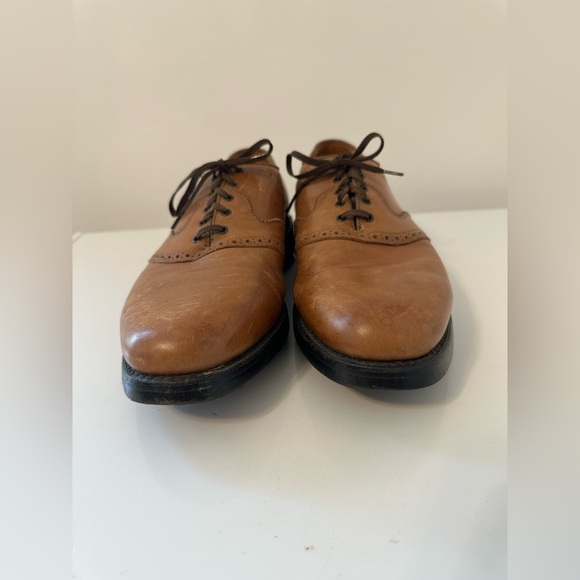 Allen Edmonds Comfort Orthotic Walnut Oxfords, Size 11.5 Golf Shoes Leather Tan - Picture 9 of 9